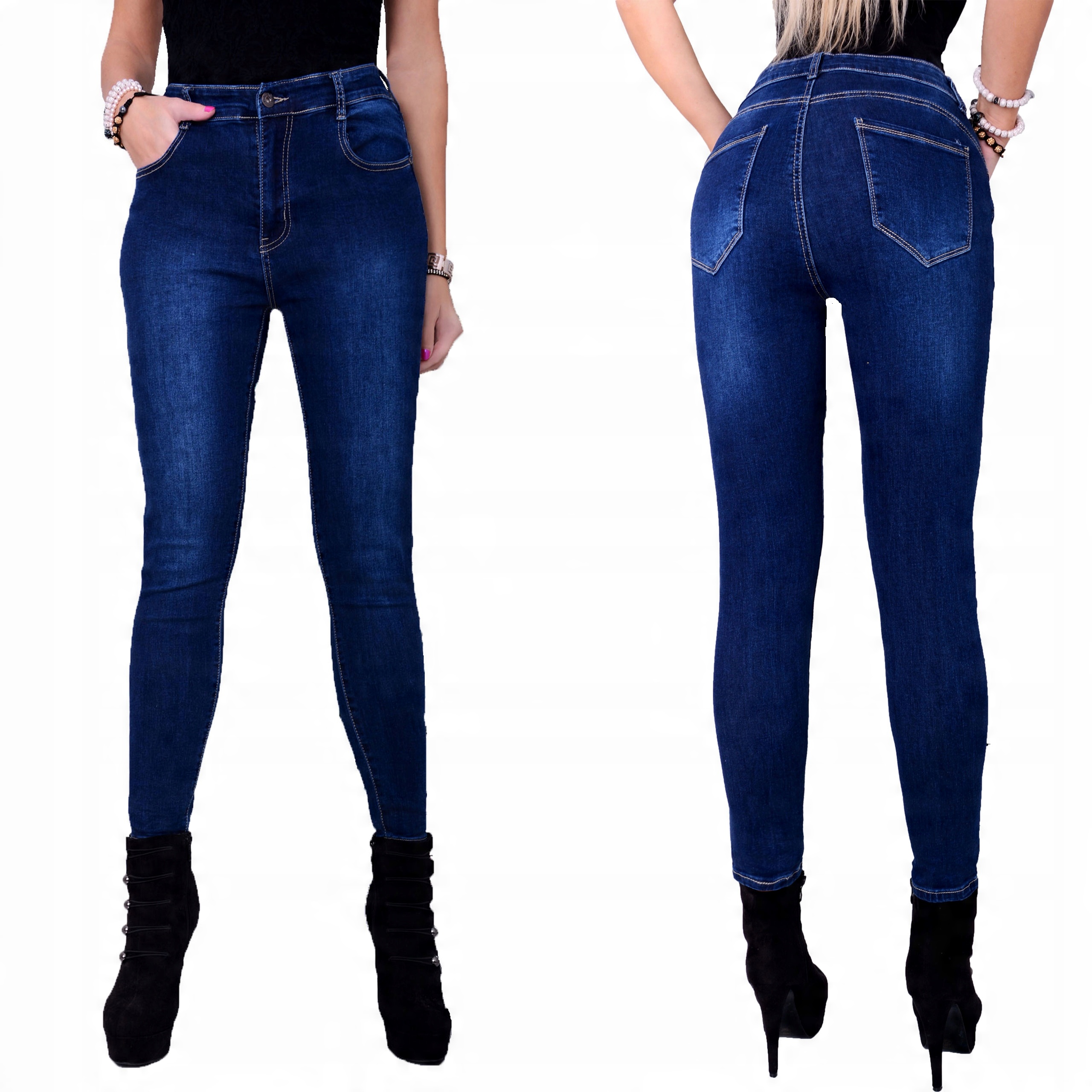 

Modne Jeansy Strecz Cud Push Up Wysoki Stan 342A