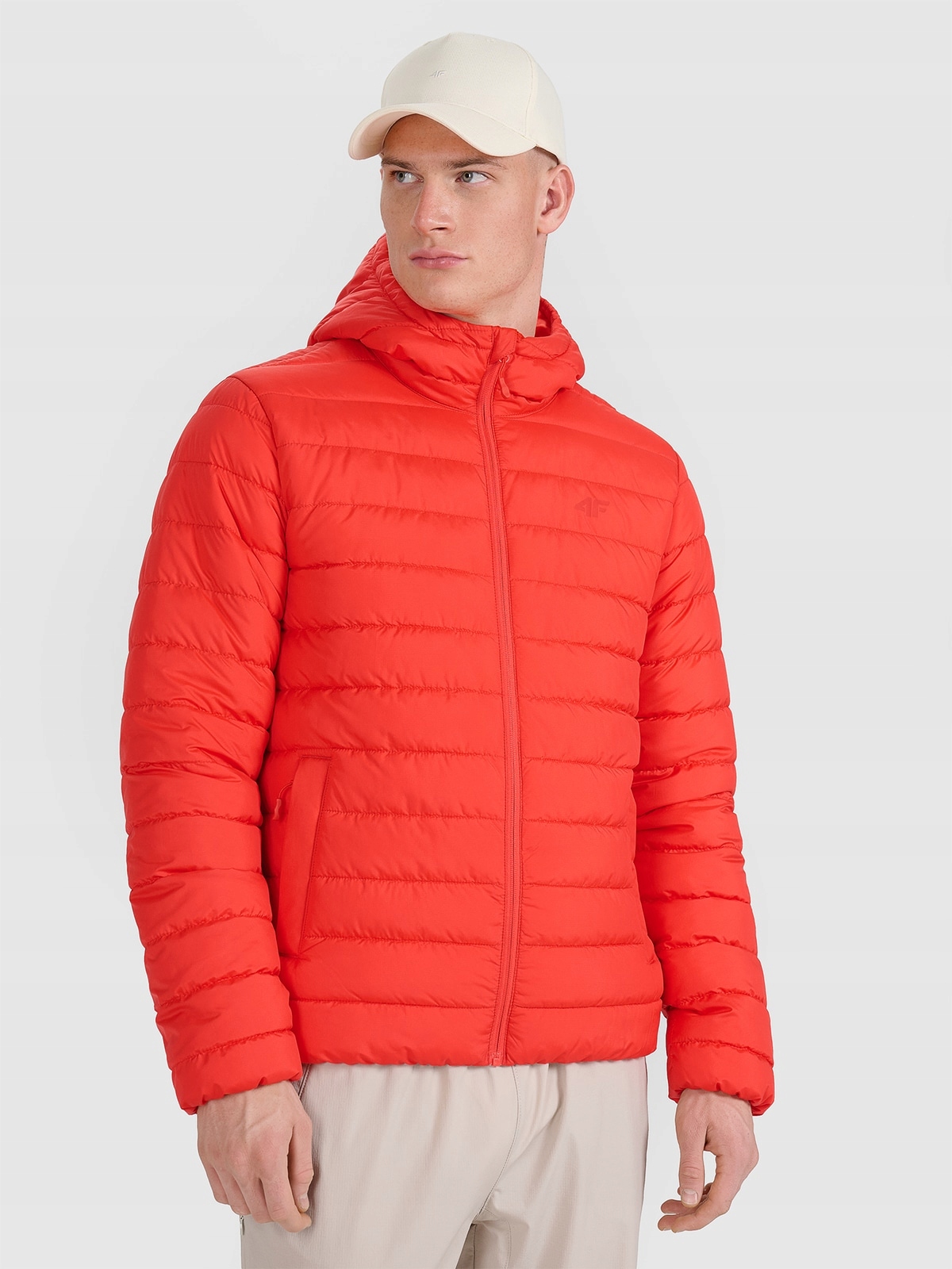 4F Pánská treková bunda Červená M