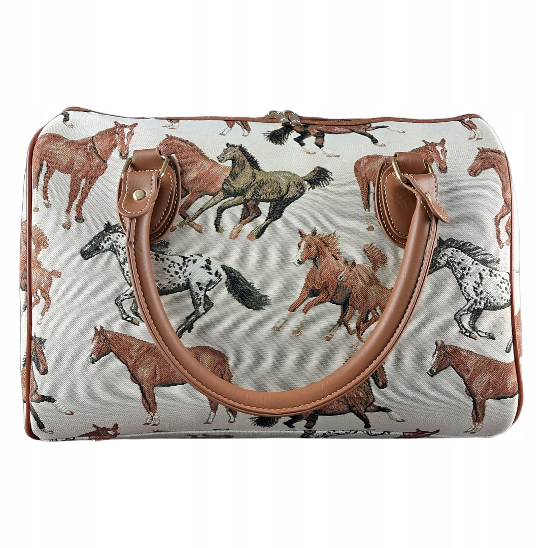 Kufřík Taška tkanina gobelín vzor kůň koně