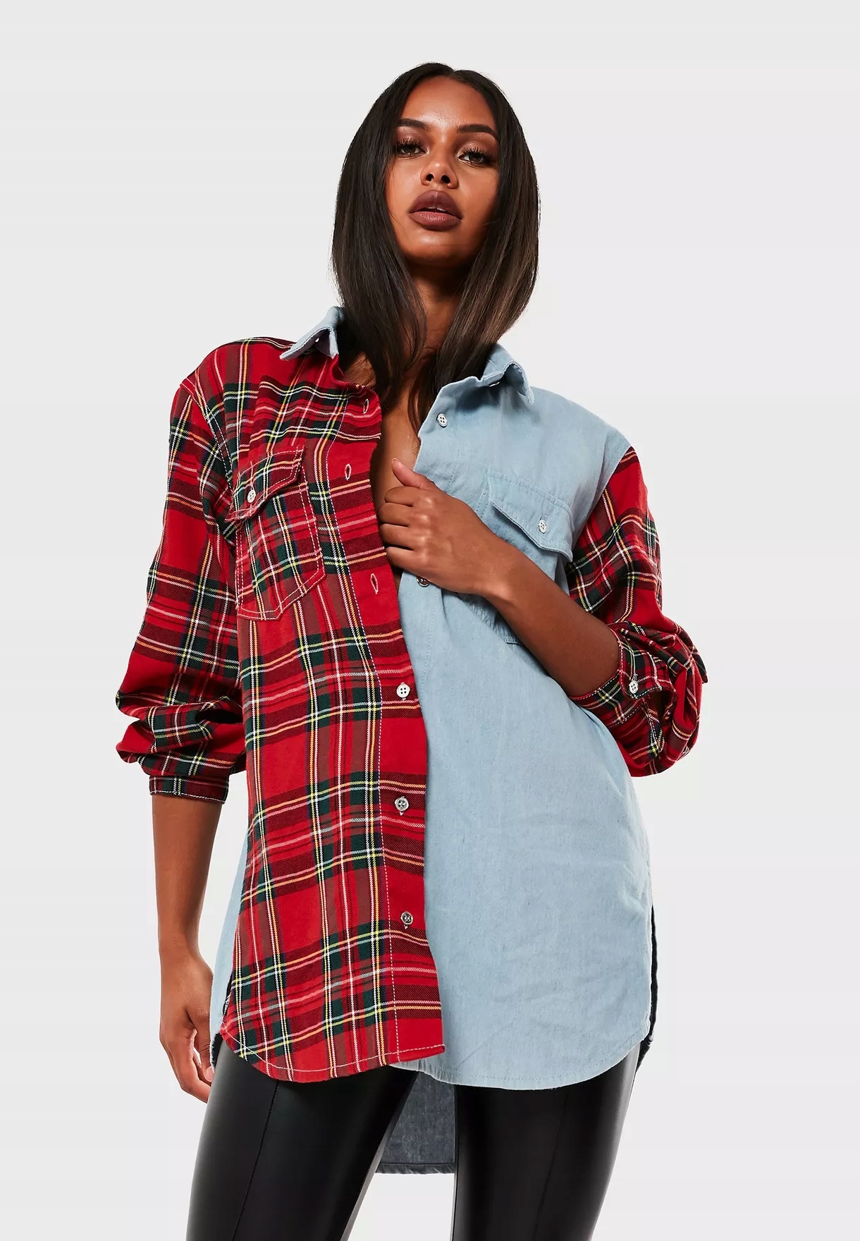 

Missguided_koszula Sukienka Jeans Szkocka G1 R.xl