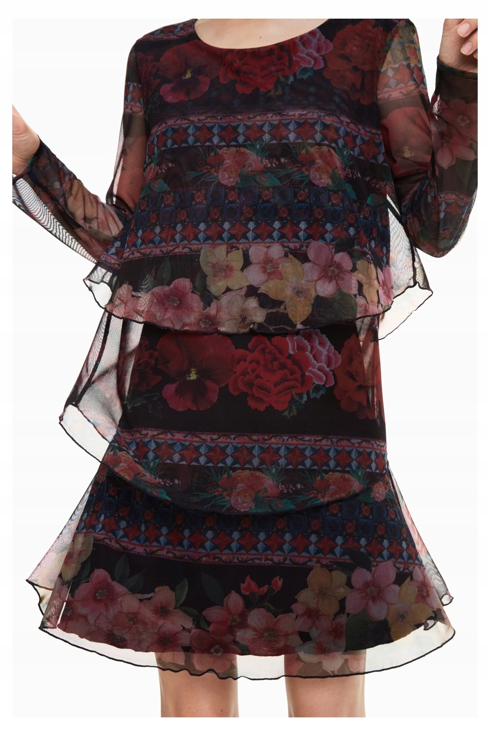 

Desigual romantyczna sukienka falbany S