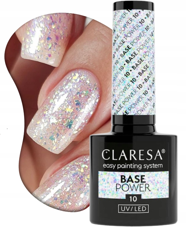 CLARESA BAZA POWER BASE BEZKWASOWA 10 z PŁATKAMI OPALIZUJĄCEJ FOLII