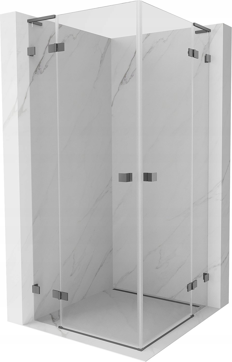 Mexen Lunar L Duo Kabina Prysznicowa 70X70 CM Transparent Gun Metal