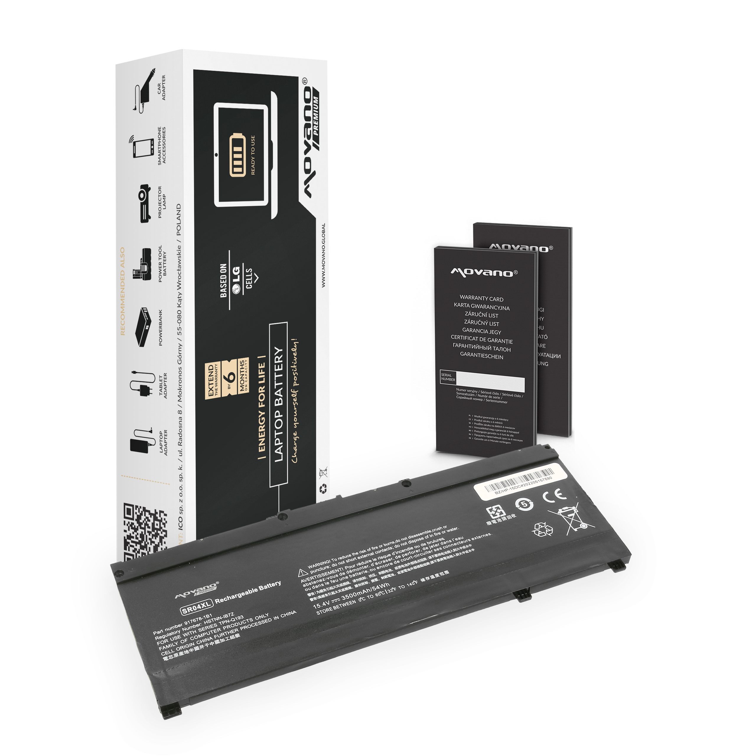 Baterie Movano Premium pro Hp Omen 15-DC