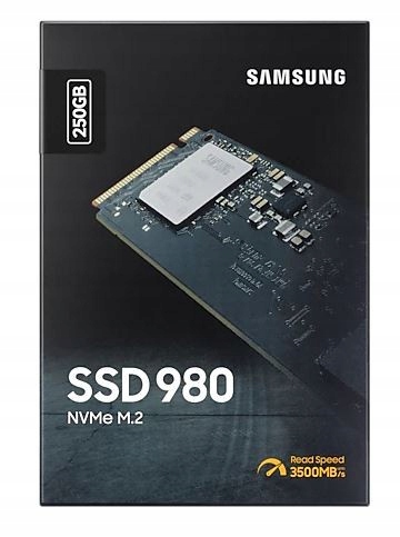 Samsung Dysk SSD 980 250GB Gen3.0x4 NVMeMZ-V8V250BW Maksymalna prędkość odczytu 2900 MB/s
