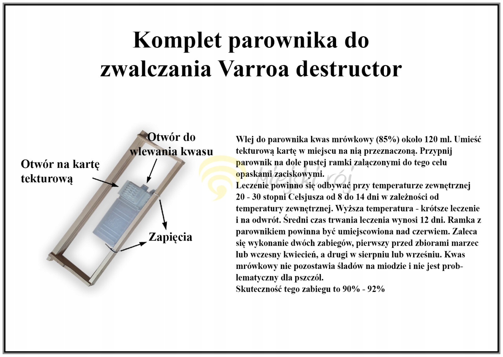 Dozownik do kwasu mrówkowego, ramkowy, BRCtech Producent BRCtech