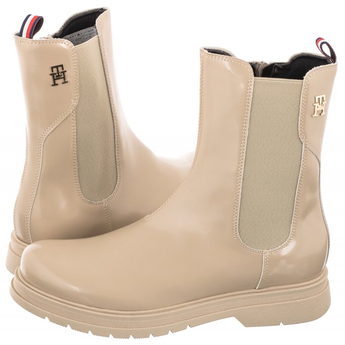 Dámské boty Kotníkové Boty Tommy Hilfiger T4A5-32407 Béžová