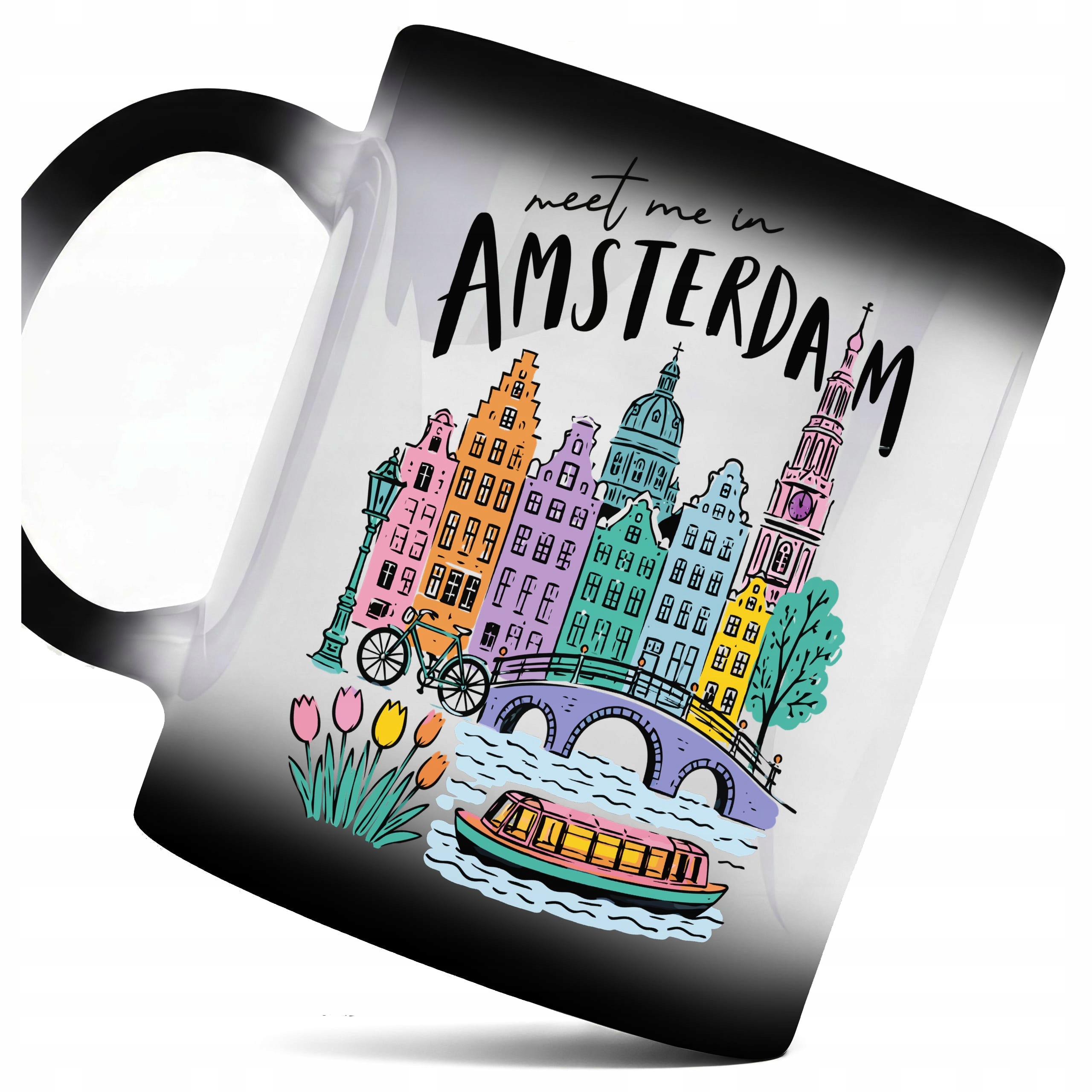 Kubek Magiczny do kawy Amsterdam Holandia dla podróżnika