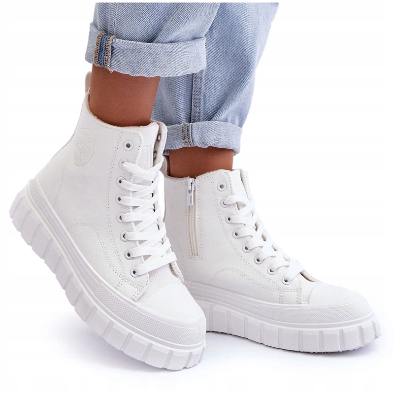 Zateplené Tenisky Z Kůže Big Star MM274624 Bílé 38