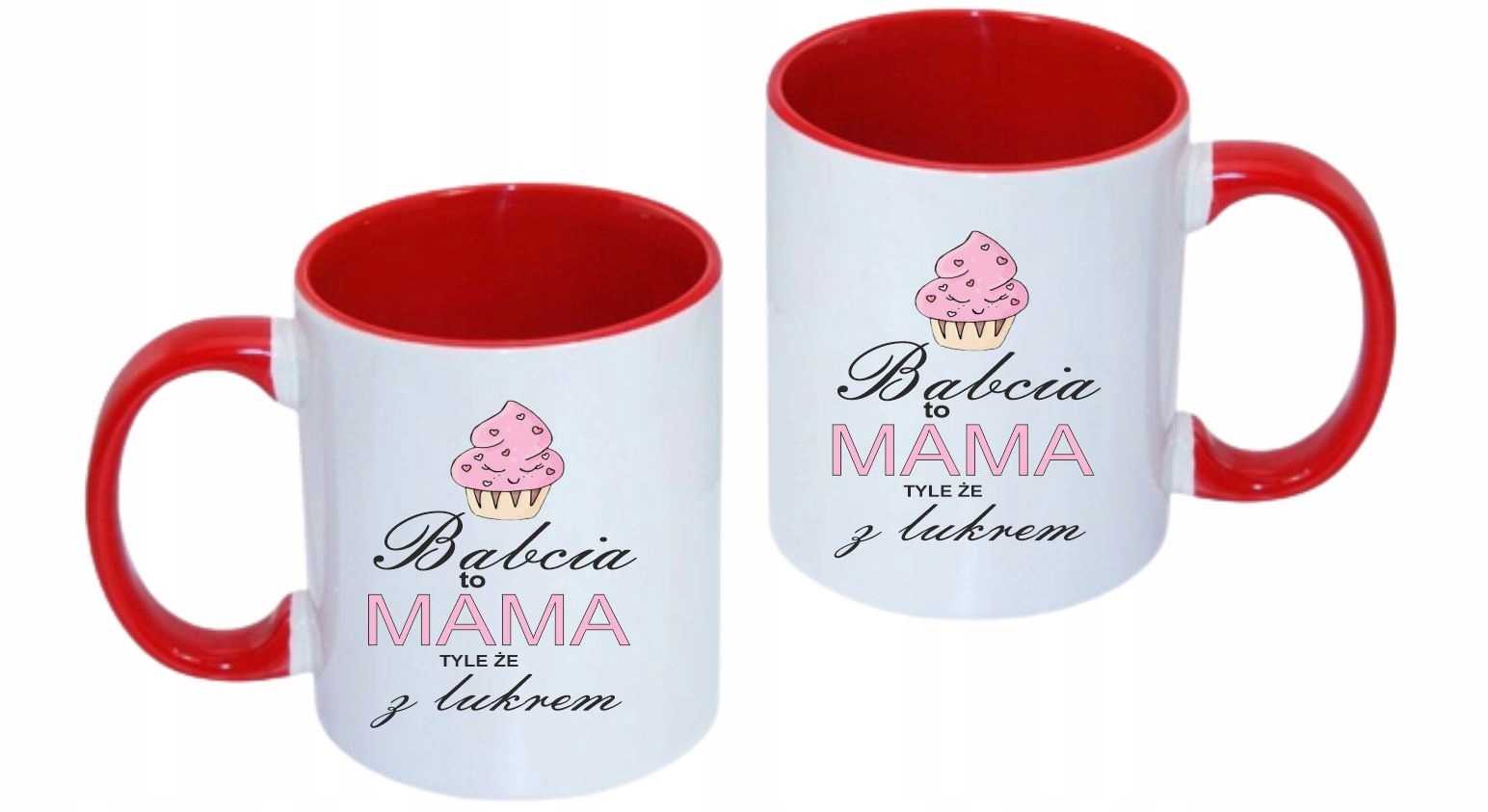 KUBEK PREZENT DZIEŃ BABCI BABCIA TO MAMA TYLE ŻE Z LUKREM Kod producenta P188CZ