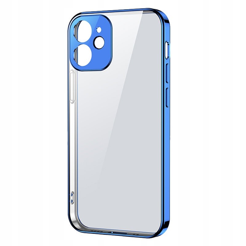 Ultra cienkie przezroczyste etui z metaliczną ramką do iPhone 12 Pro Max