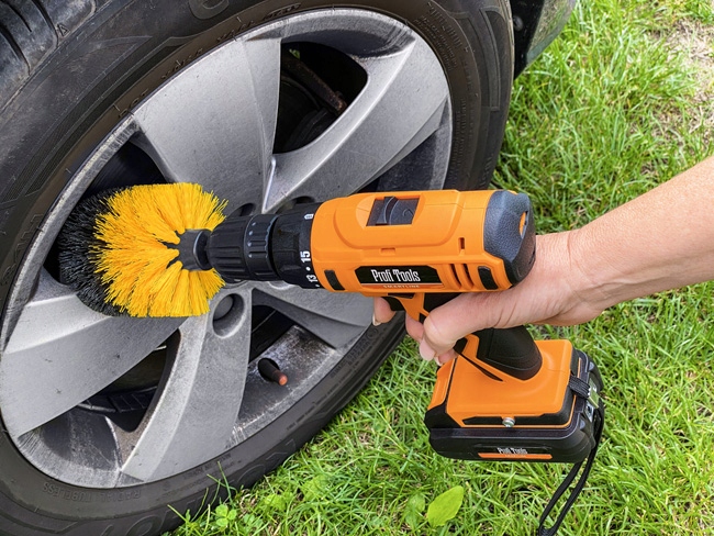 SZCZOTKI SPRZĄTAJĄCE 3 SZT NA WKRĘTARKĘ WIERTARKĘ Marka Profi Tools