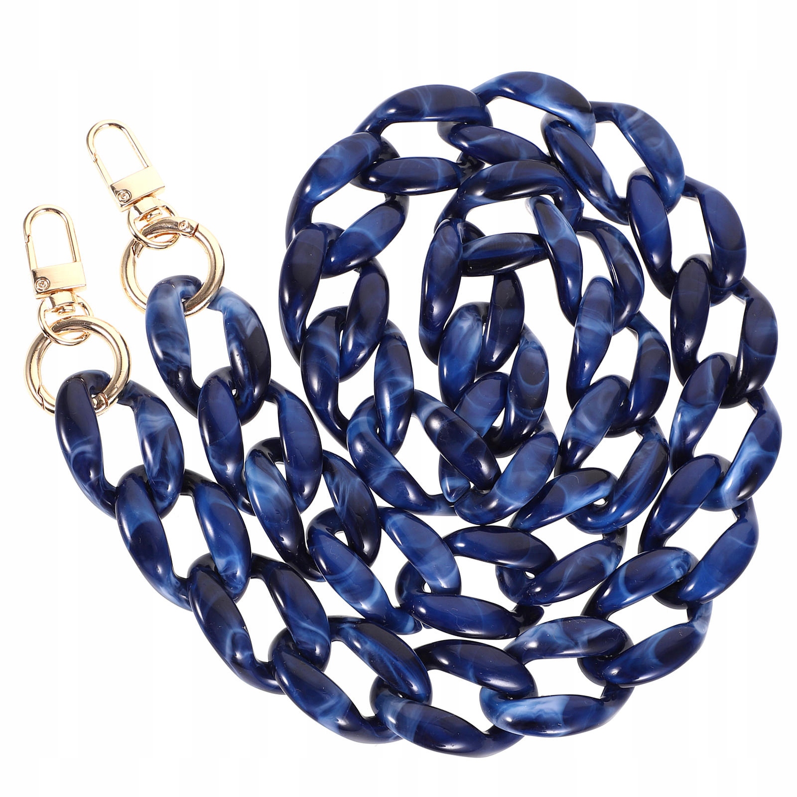 NIEBIESKI AKRYLOWY ŁAŃCUCH DO TOREBKI / PASEK DIY