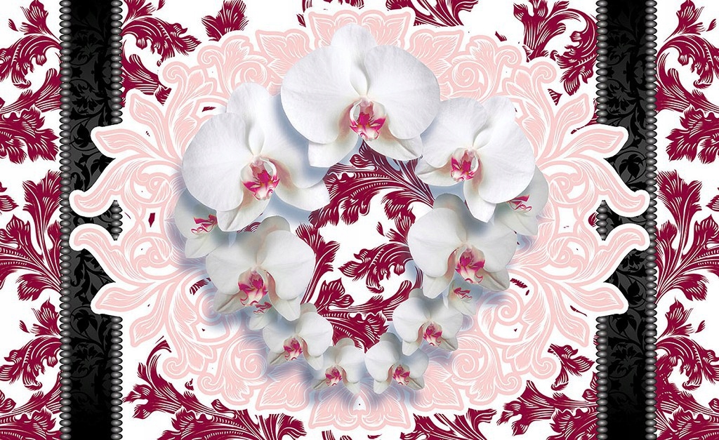 Vliesová fototapeta Orchideje květiny vzory 416x254 lepidlo