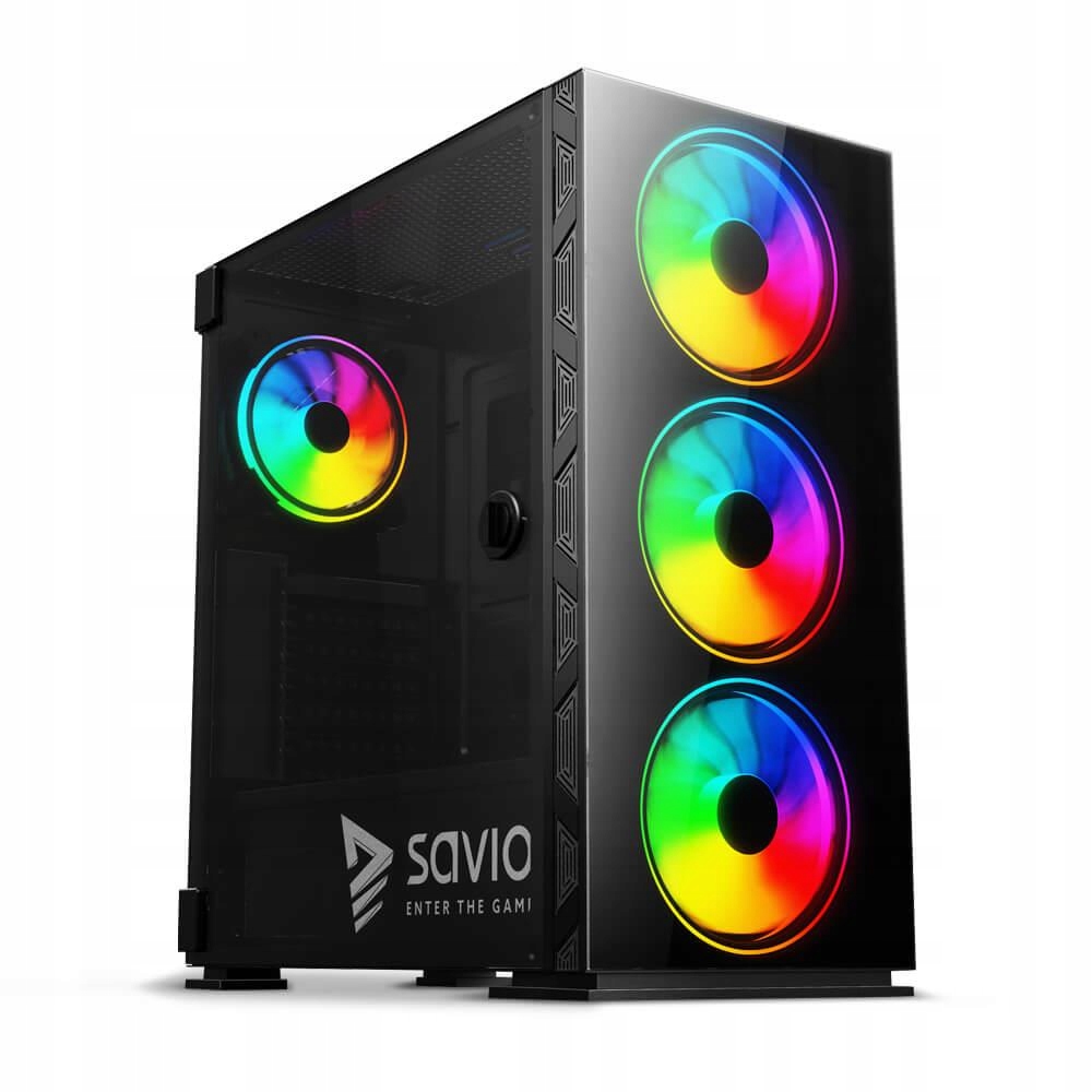 Obudowa Savio Prime X1 Argb Glass Midi Tower czarny