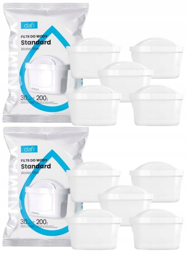 Dafi Wkład filtrujący do dzbanka filtrującego wodę Unimax 2 x 5 sztuk