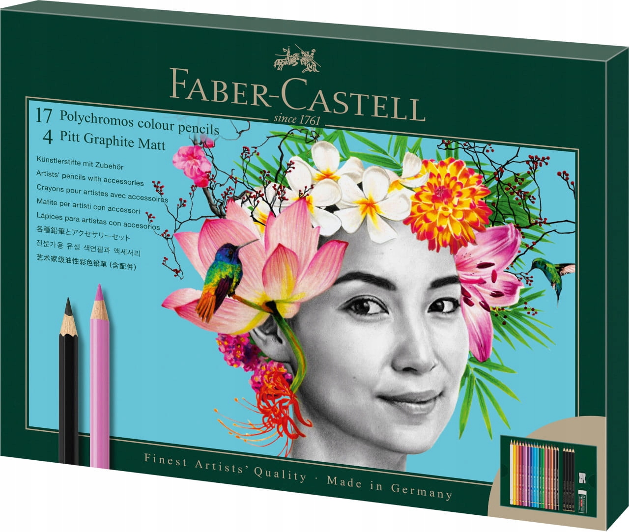 Sada Pastelky Faber-Castell Polychromos Tužky Pitt Graphite Matt 23 ks