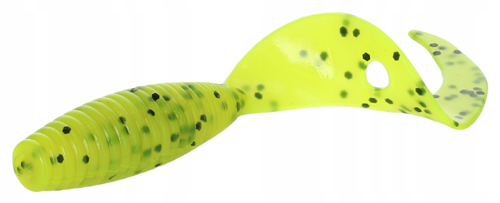 Przynęta Twister Mikado Z Otworem Na Okonie 38mm Chartreuse Pepper 10szt