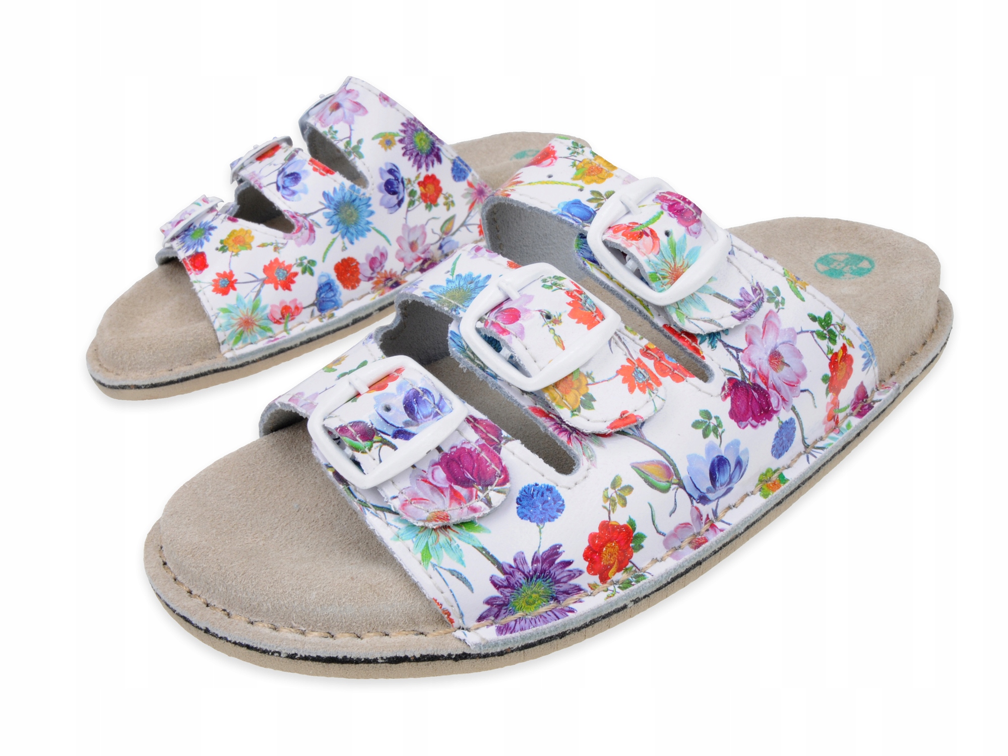 Klapki skórzane FUSBET profilowane ortopedyczne 36 Rozmiar 36