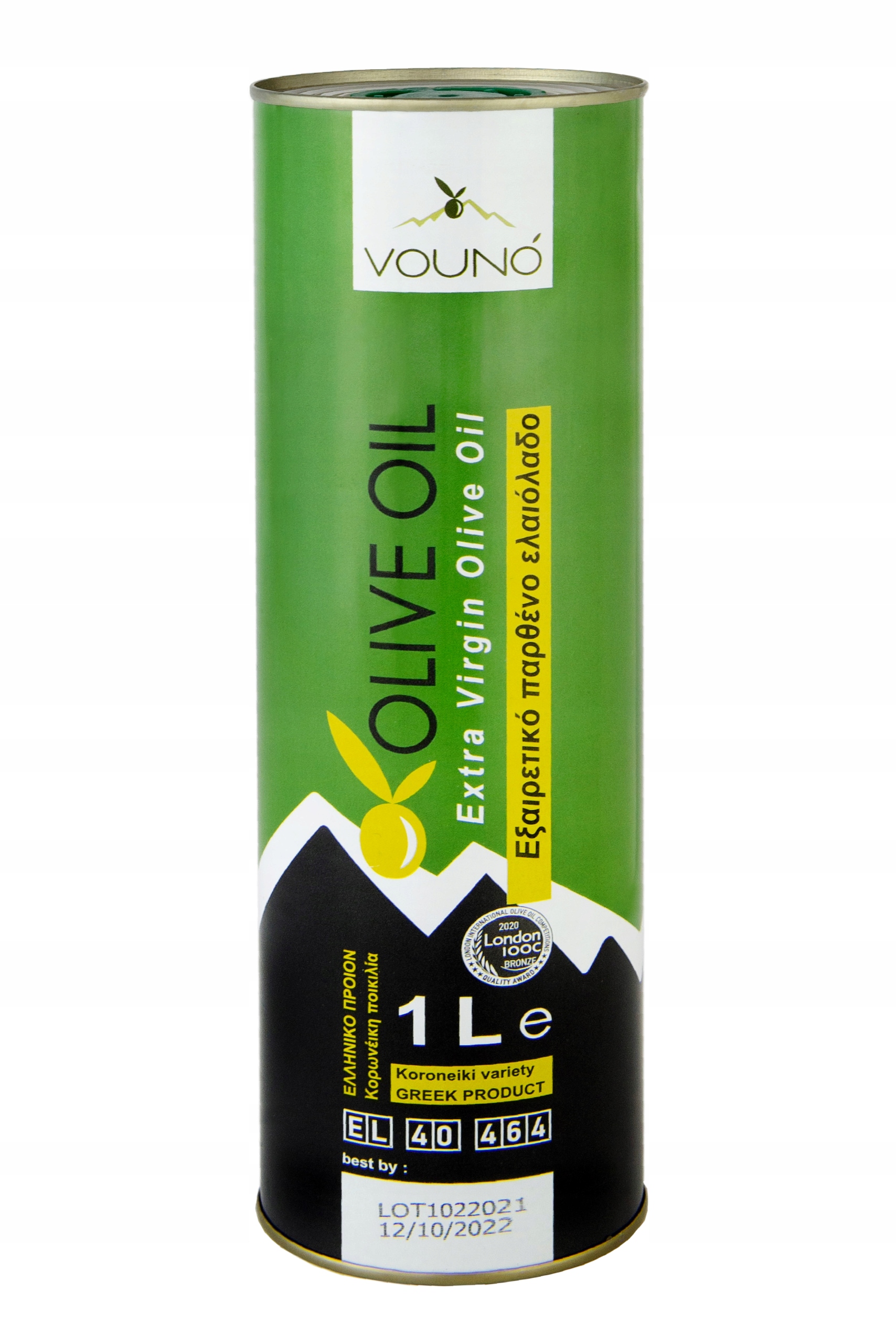 Oliwa z oliwek Grecka extra virgin z pierwszego tłoczenia Vouno 1L