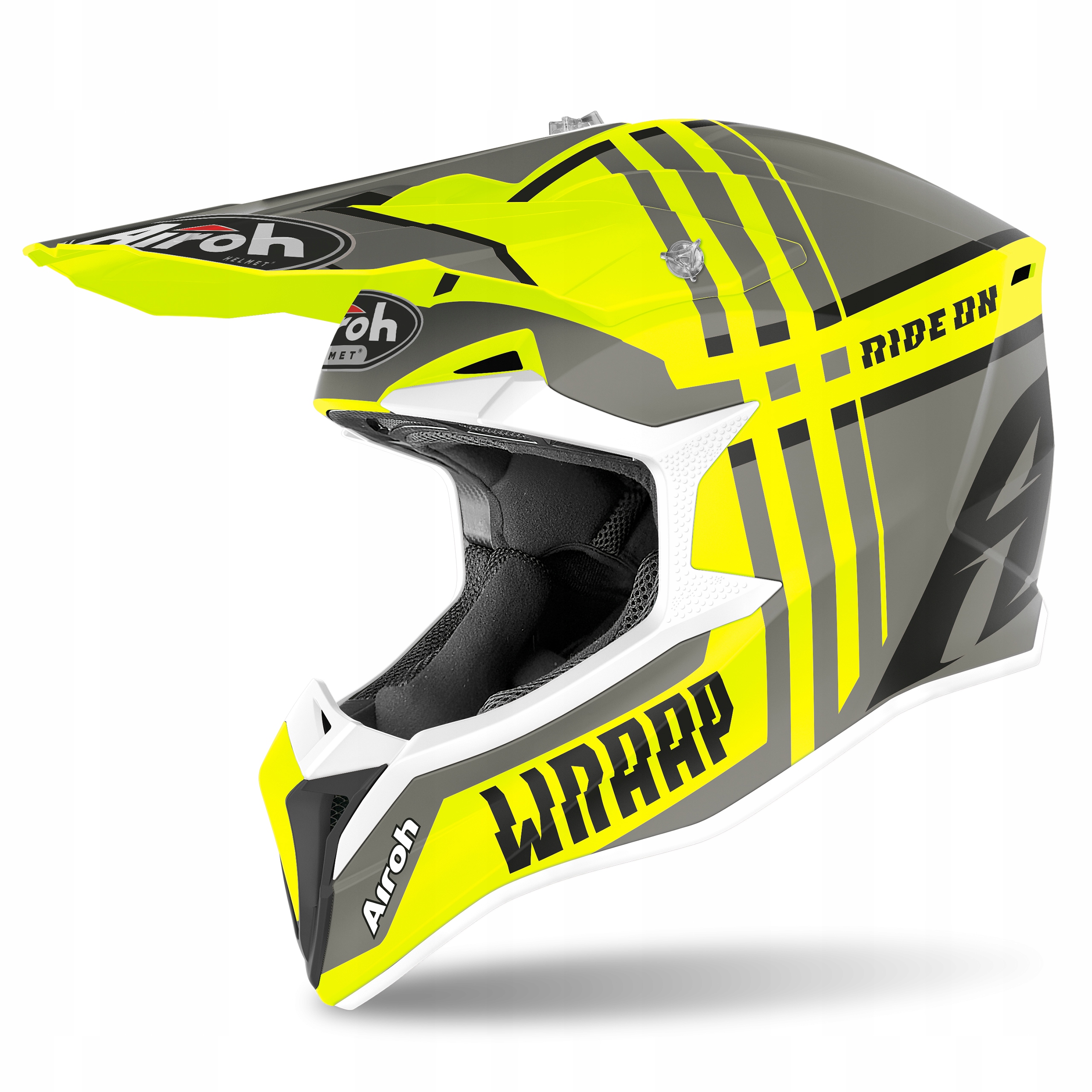 KASK AIROH WRAAP BROKEN YELLOW MATT XL