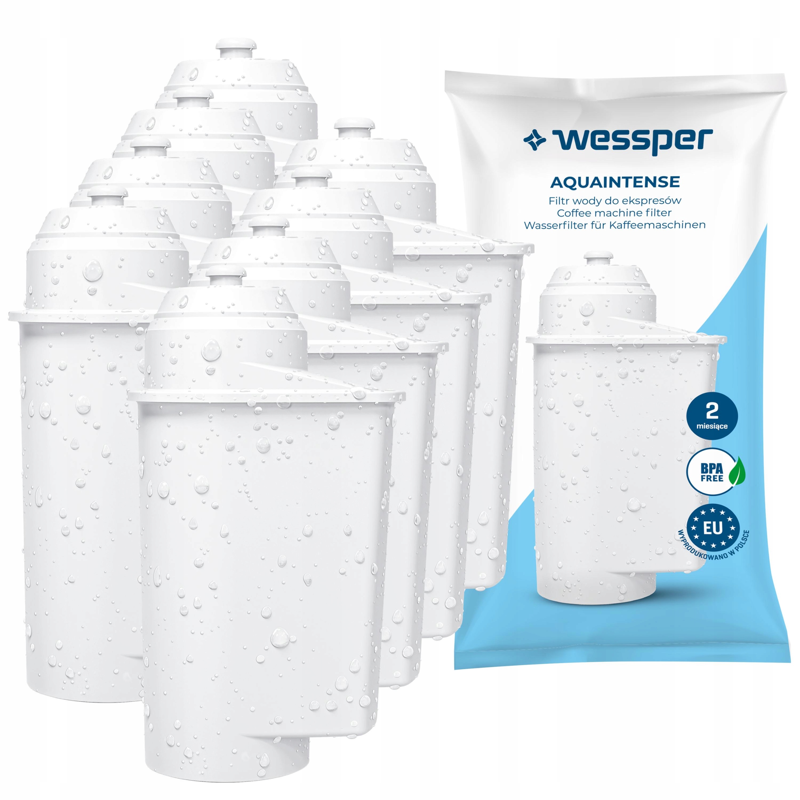 8x Wessper vodní filtr pro kávovar siemens EQ3 EQ5 EQ6 EQ9 Eq 500 Eq 700