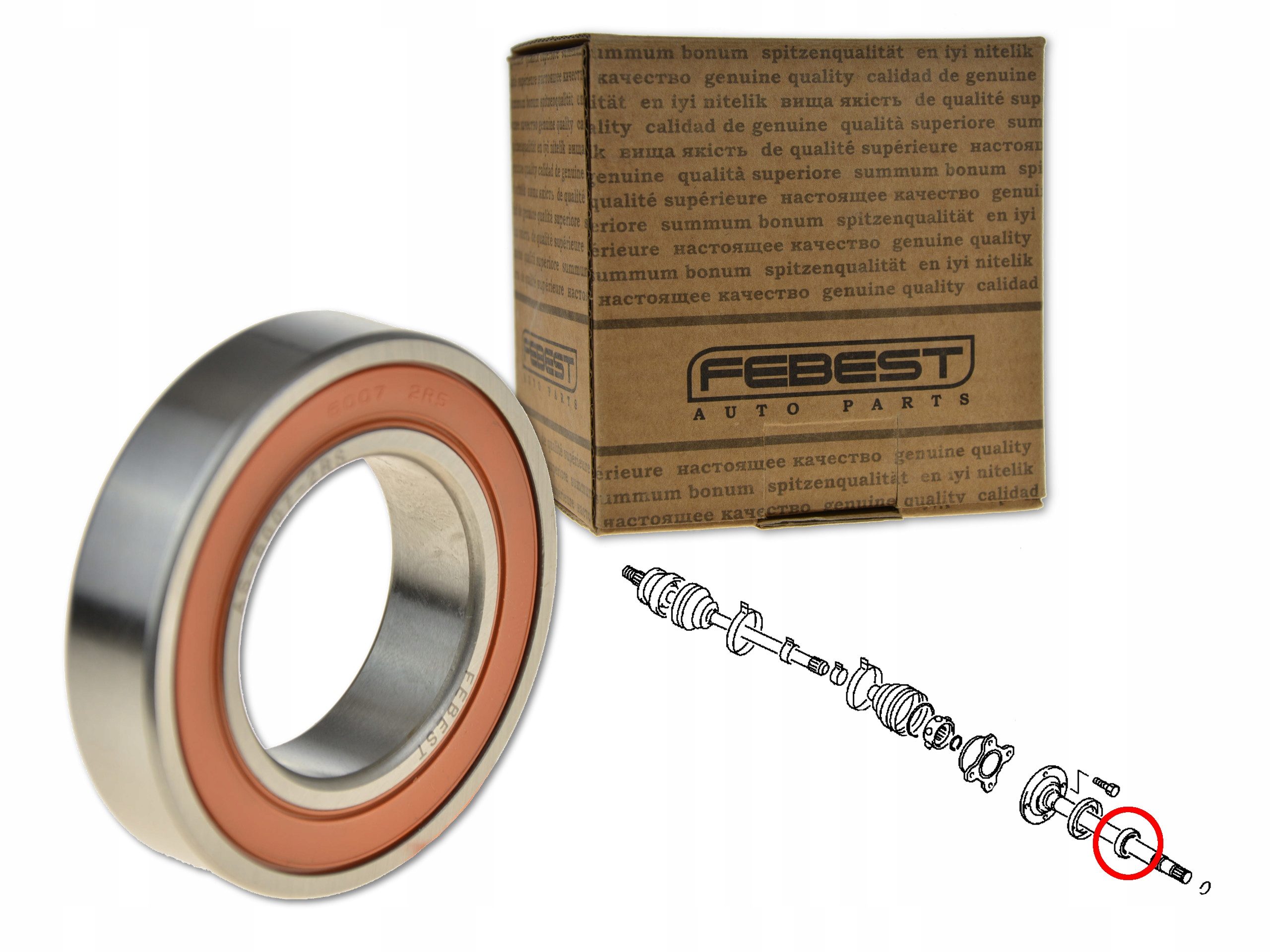 

Łożysko Półosi Przód AS-6007-2RS Febest