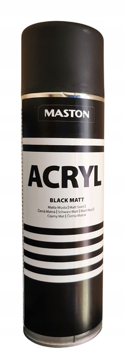 Maston Lakier Akrylowy Czarny Mat 500 ML