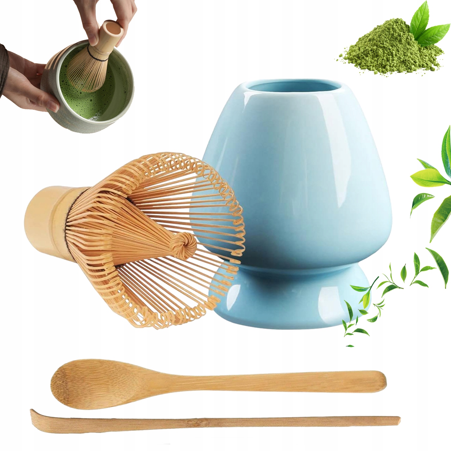 Levně Sada Nářadí Matcha 4V1 Elegantní Dárek Pro Milovníky Čaje S Keramikou