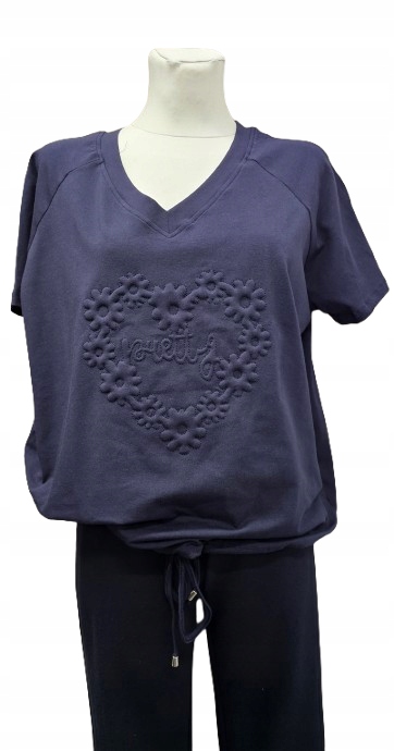 Módní Bavlněná Halenka S Ozdobným Srdcem 3D Ciocco Premium Turecko