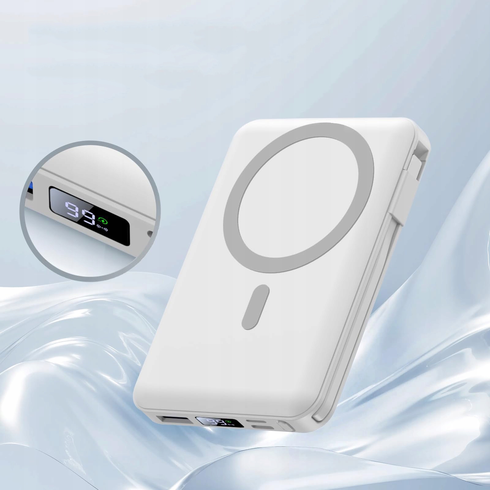 Mini Přenosná Powerbanka 10 000 Mah S Bezdrátovým Nabíjením Pd 20 W