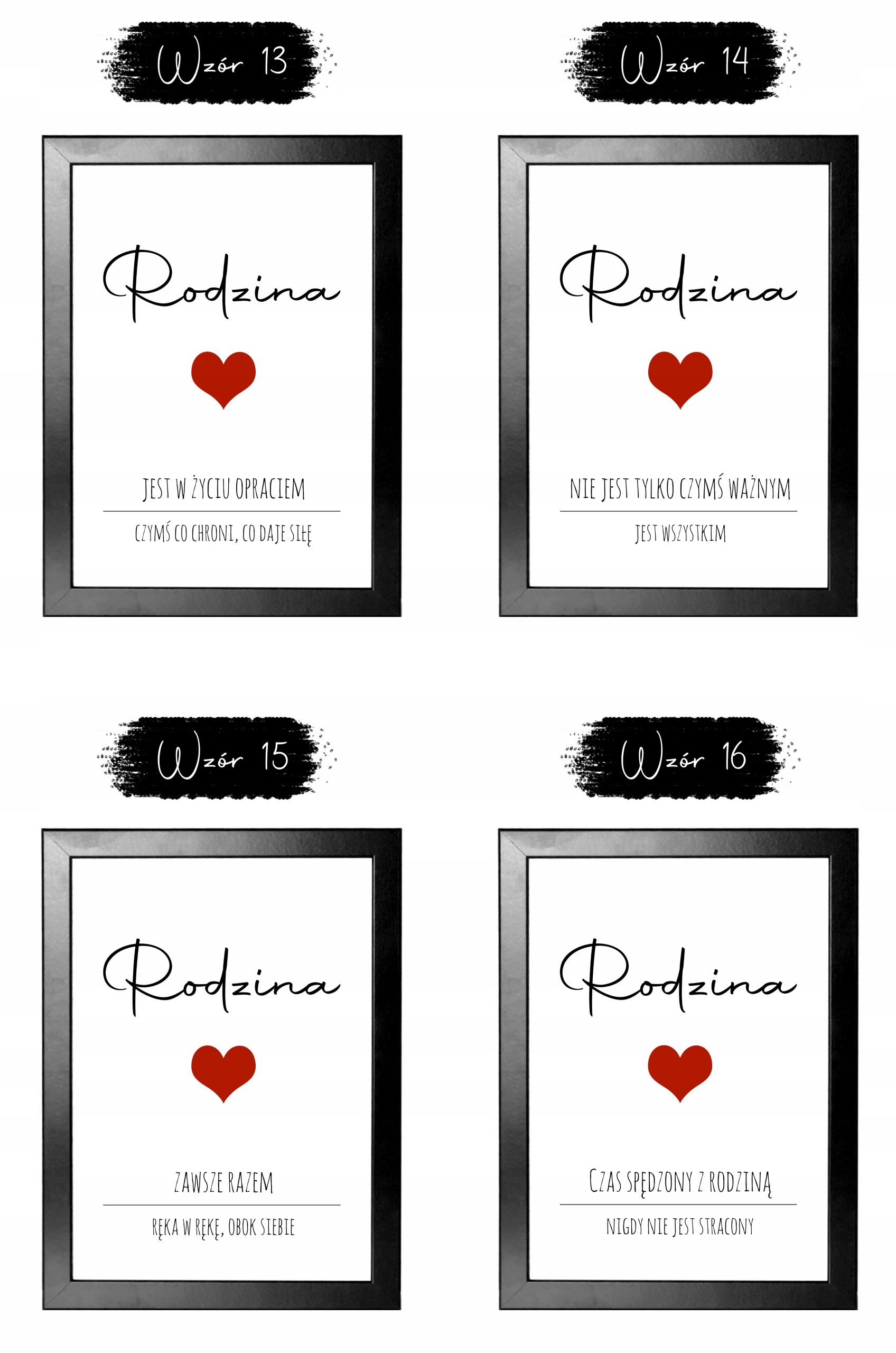 Plakat A4 Dom Rodzina Cytaty Design Prezent Rama Szerokość produktu 24 cm