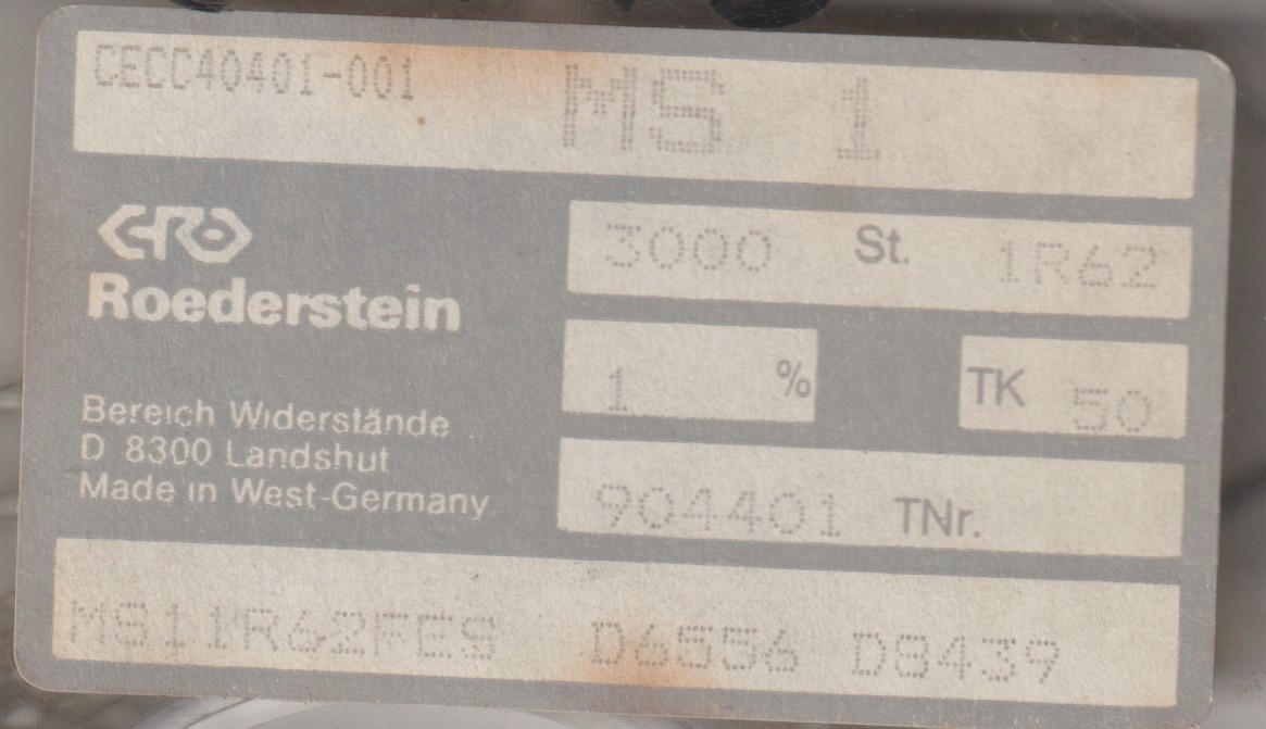 [100szt] 1R62 1% 50ppm rezystor Smd minimelf MS1 Roederstein low noise