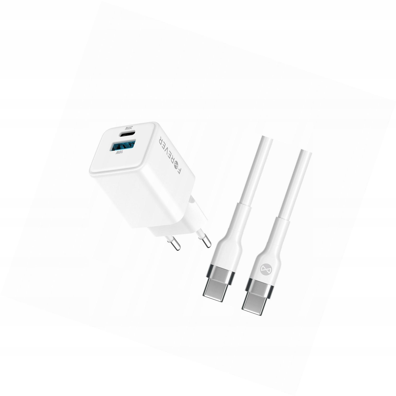 Szybka ładowarka GaN 20W Usb i Usb-c z kablem do Xiaomi Redmi Note 8
