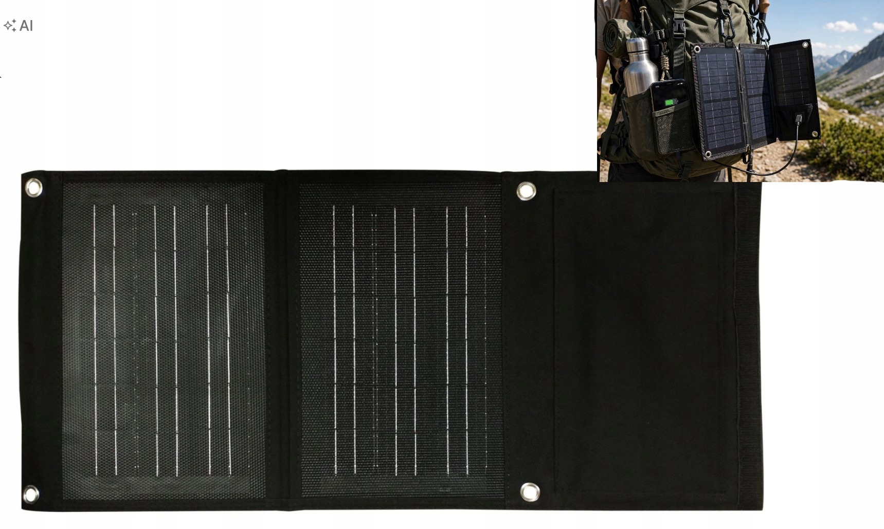 Przenośny Panel Fotowoltaiczny Turystyczny 10W 9V Monoetfe 2x Usb Powerbank