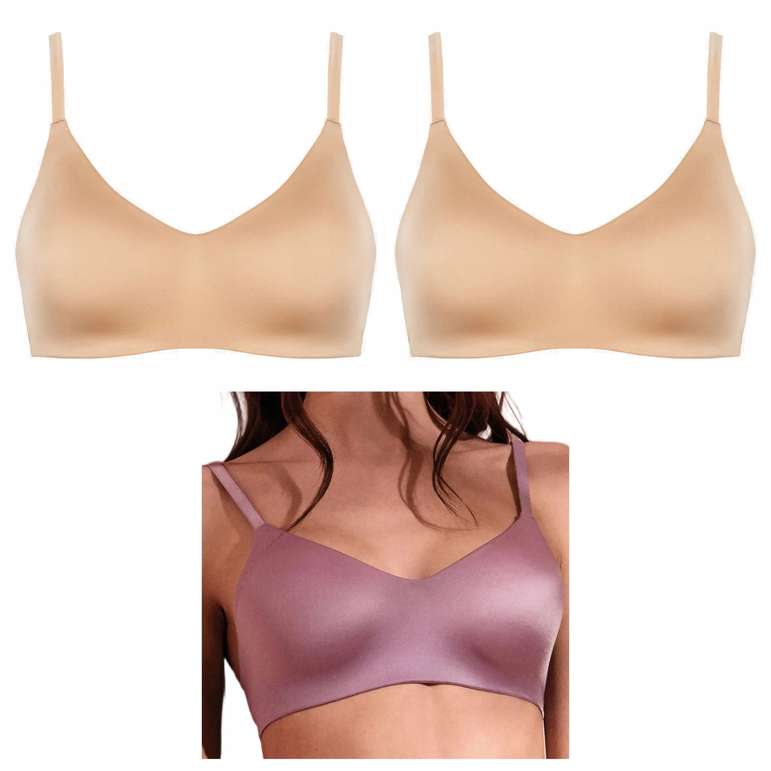 3 ks Podprsenka Lormar Active Ultrashine 2x hnědá růžová XL