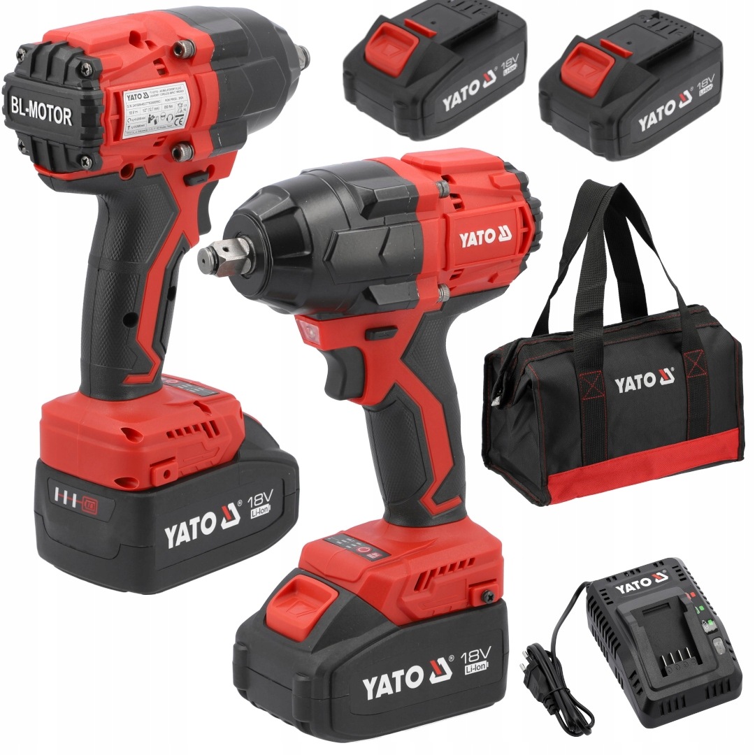 Rázový Uťahovák 18V 1/2'' 800NM 2X 4AH Yato YT-8277935