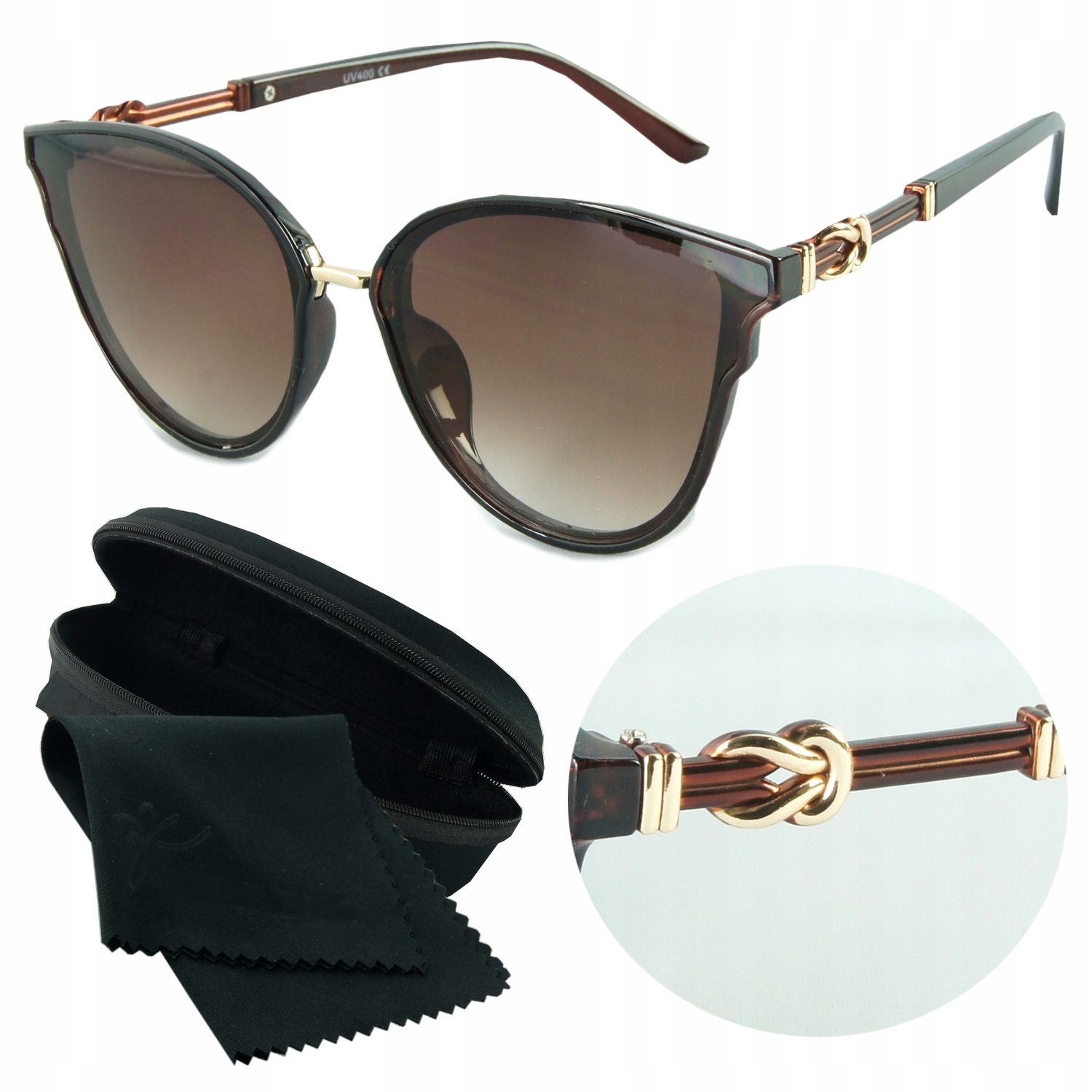 

Okulary Damskie Przeciwsłoneczne Etui Cat Eye V33