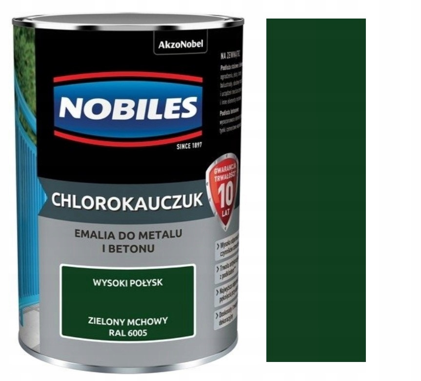 

Nobiles Chlorokauczuk 0,9L Zielony Mchowy