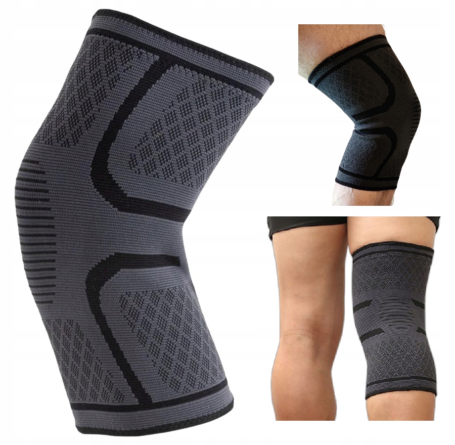 Stabilizator Lekka Orteza kolana Sport Opaska Antypoślizgowe Paski Wewnątrz