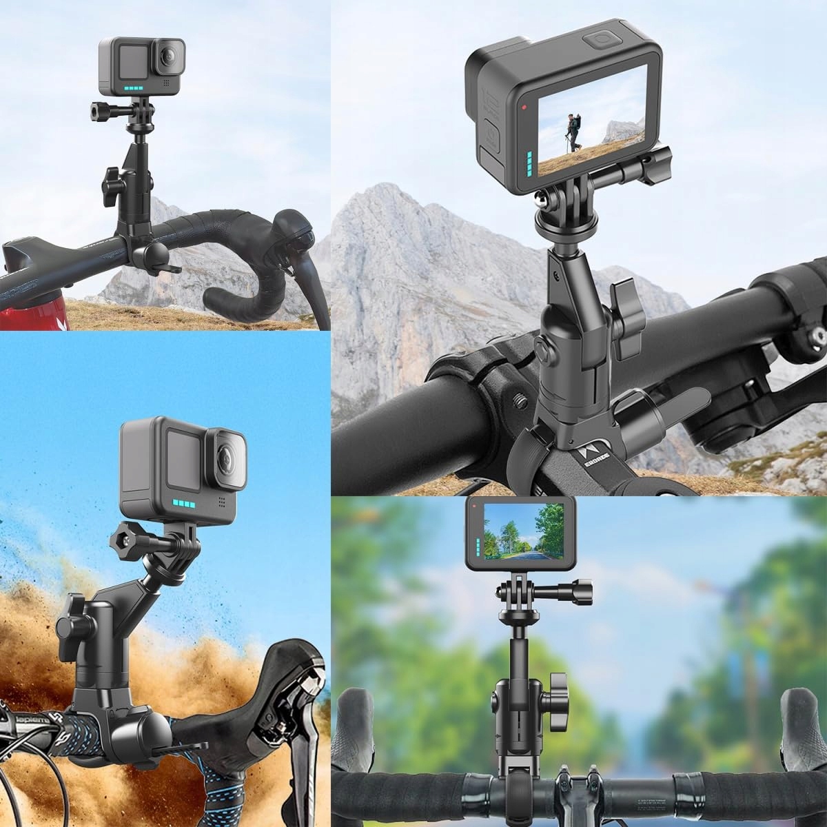 XUNNIU Uchwyt Kamery Motocyklowej Do GoPro Hero Insta360 DJI Osmo 360° — miniatura 7