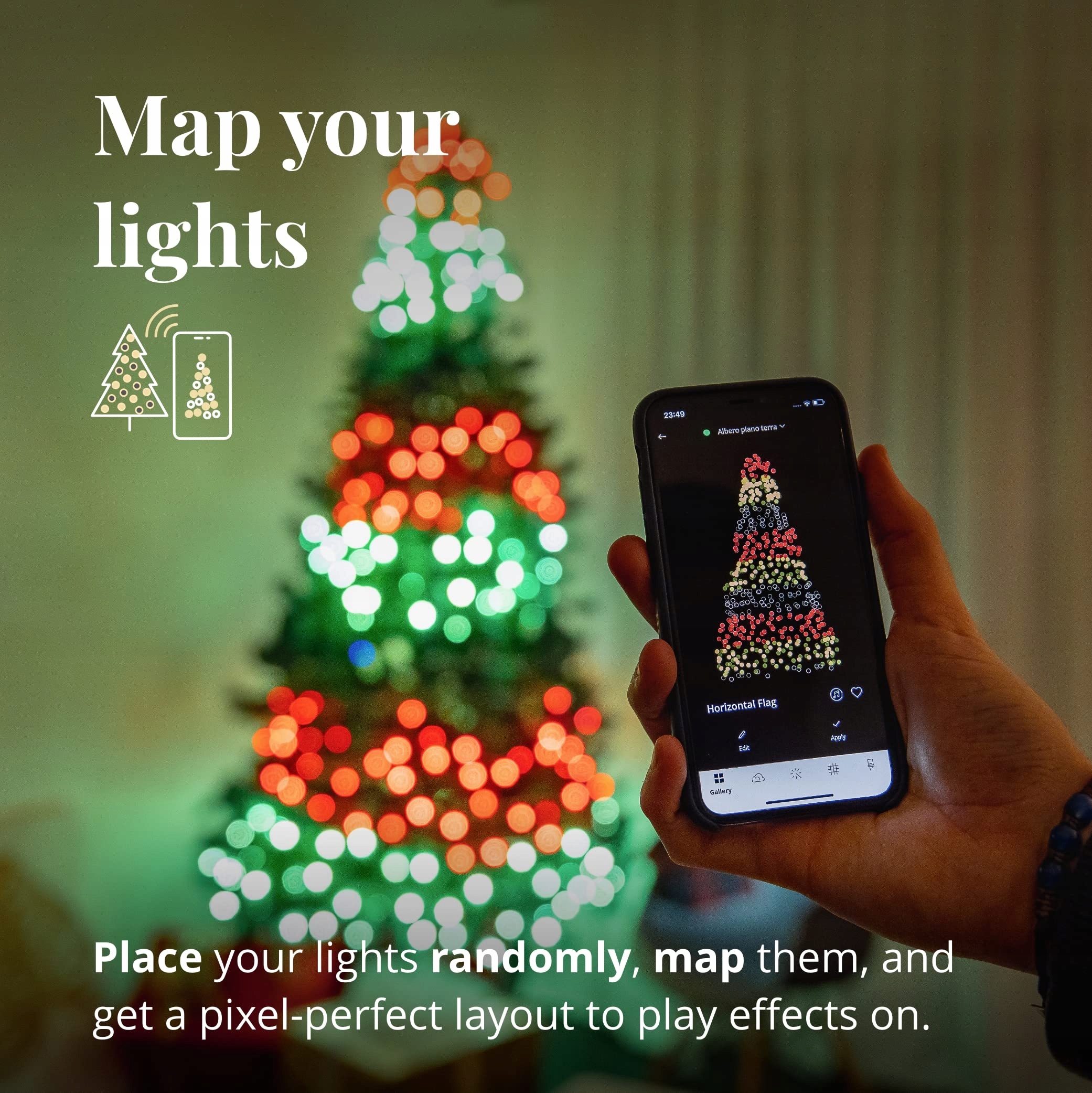 Twinkly Lampki Choinkowe Multicolor 400 Led Sterowane Telefonem IOS Android — miniatura 4