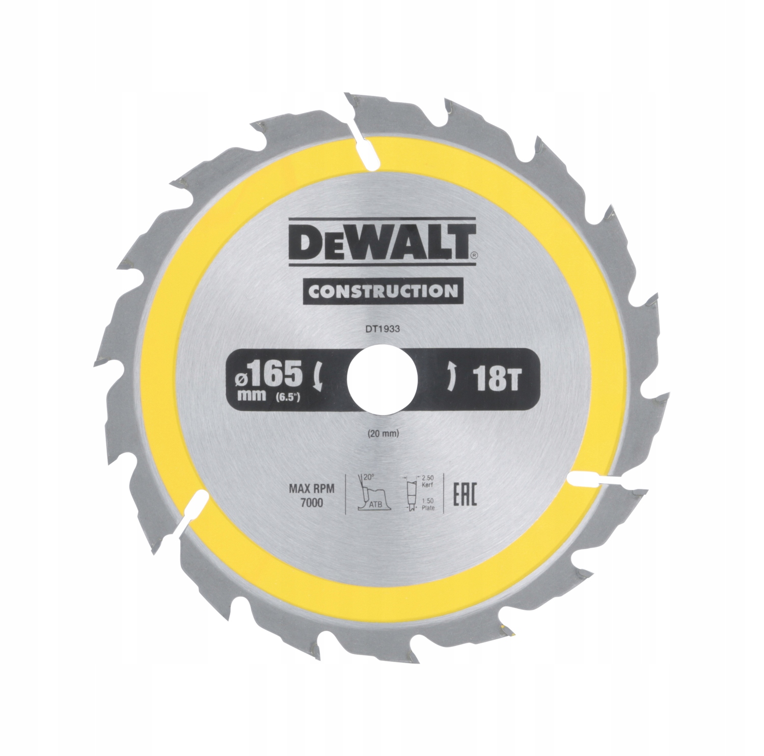 

Tarcza do drewna 160x20mm 18 zębów DeWalt DT1933