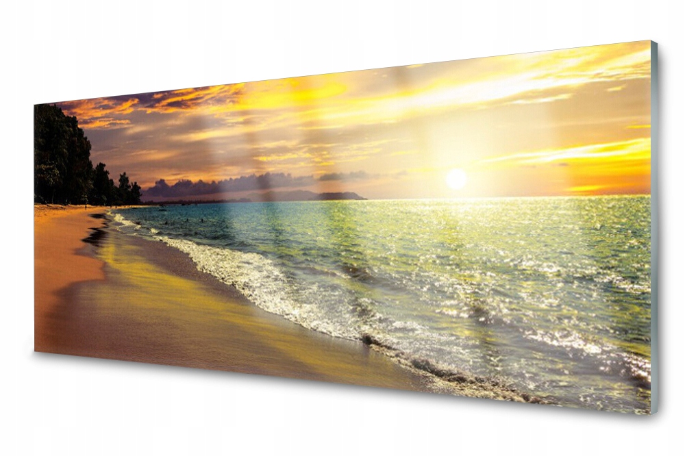 

Panel szklany do kuchni Słońce Plaża Morze 125x50