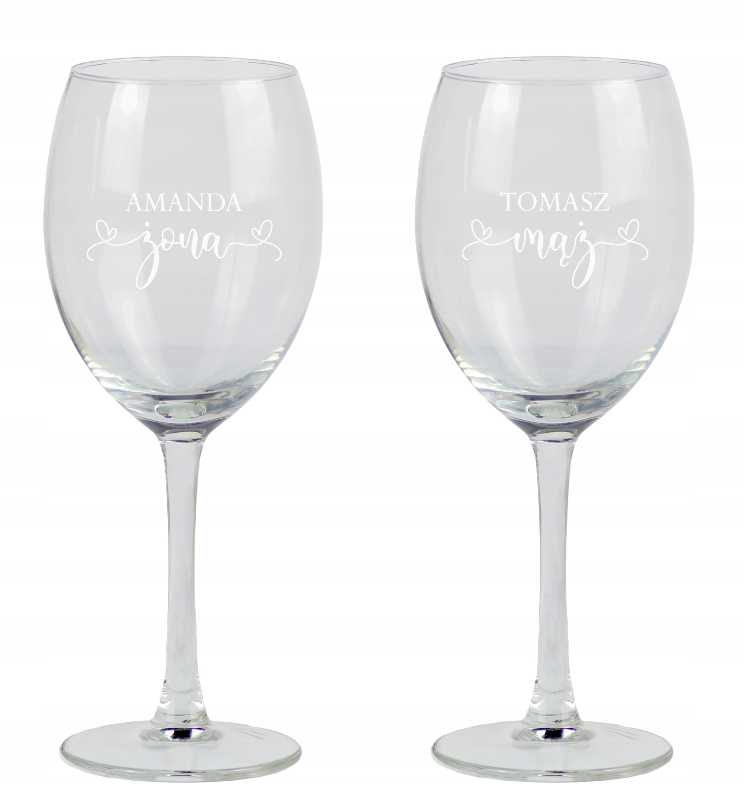 

Lampki do wina kieliszki z grawerem ślub rocznica