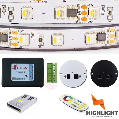 20 m sada schodiskového ovládača Led pásik Rgbw 12V
