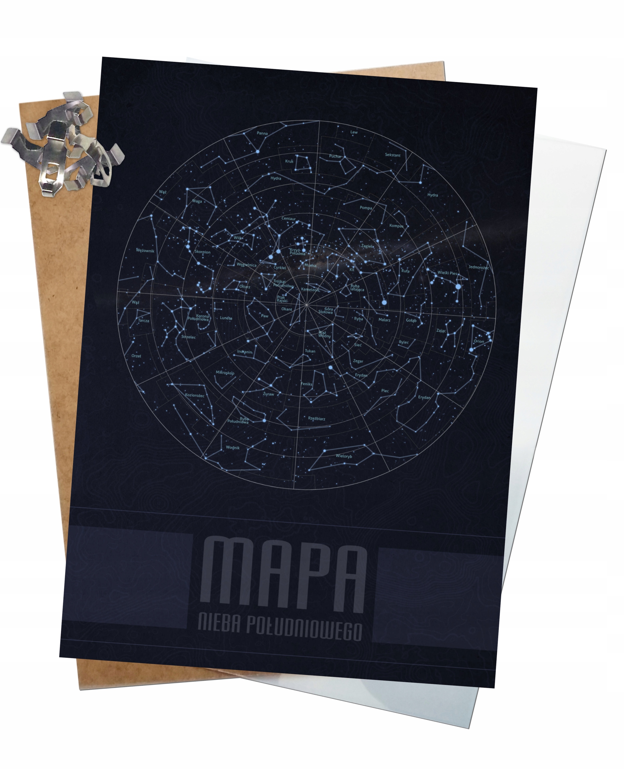 2 PLAKATY W ANTYRAMACH MAPA NIEBA KOSMOS GWIAZDY Marka inna
