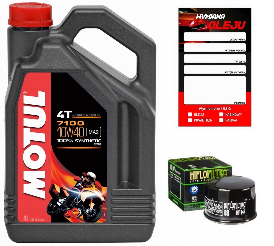 

Olej Syntetyczny Motul 4 Litry 7100 10W-40 Filtr