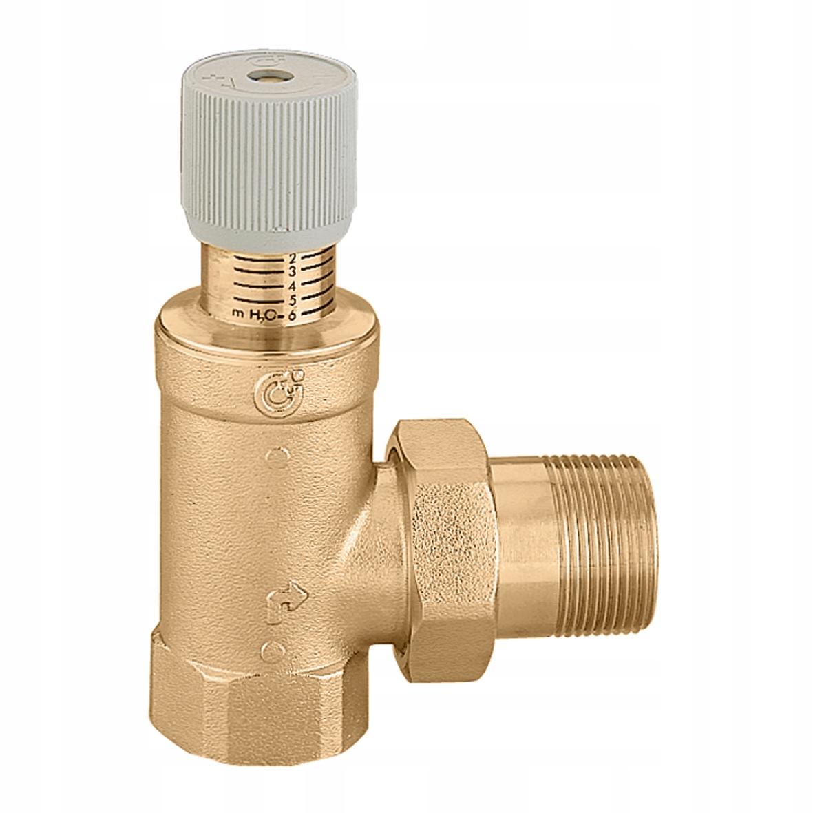 Uvoľňovací a diferenciálny ventil 3/4" so stupnicou, nastaviteľný uhol Caleffi