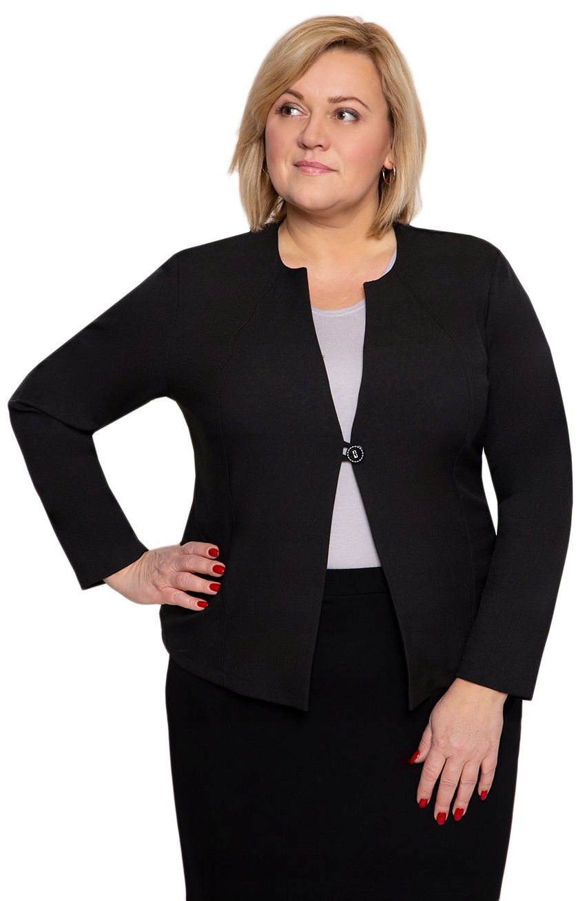 Lněné sako v černé barvě 48